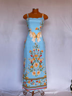 Vestido Louise Longo Feminino Estampado Estilo Farm