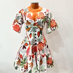 Vestido Elisa Estampado - Estilo Farm Tendência Paty (Virtual)