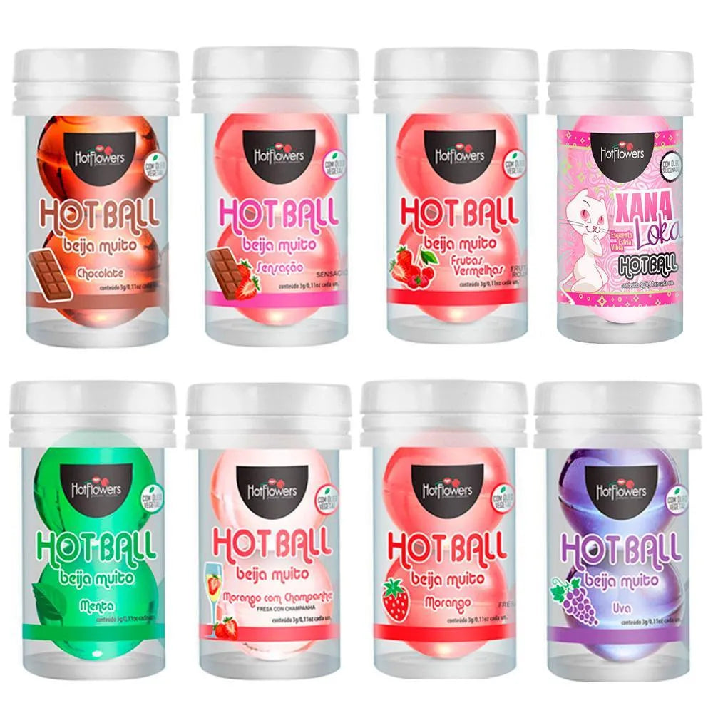 Bolinhas explosivas Lubrificante Top Hot Ball HOT FLOWERS SexShop