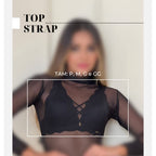 Top com Strappy (Top Strappy com Bojo em V e Alças de Renda).