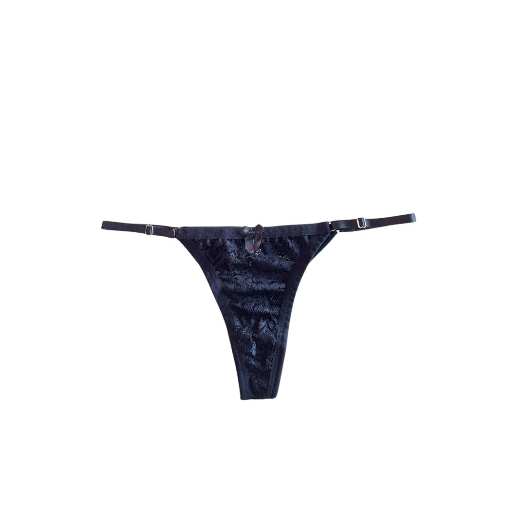 Calcinha Pandora / Calcinha Fio em renda, Alças ajustáveis, com forro