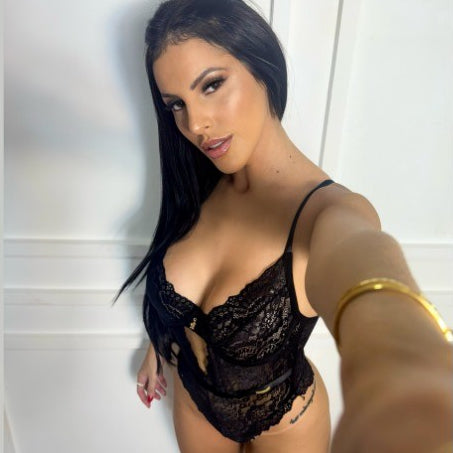 Body Pandora : renda com detalhes transparente e decote em V