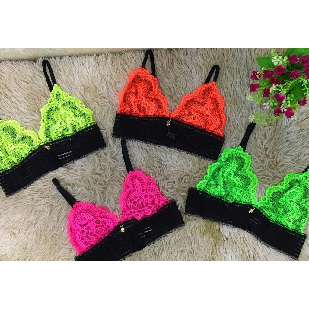 Top Leka Neon (Sutiã Top Leka Neon Regulável Sem Bojo).