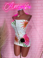 Vestido Curto Colado: Estampado Tendencia Estilo Tomara que Caia