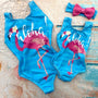 estampa de flamingos