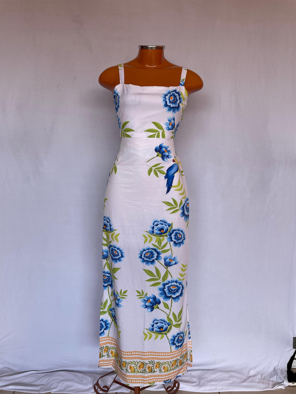 Vestido Louise Longo Feminino Estampado Estilo Farm