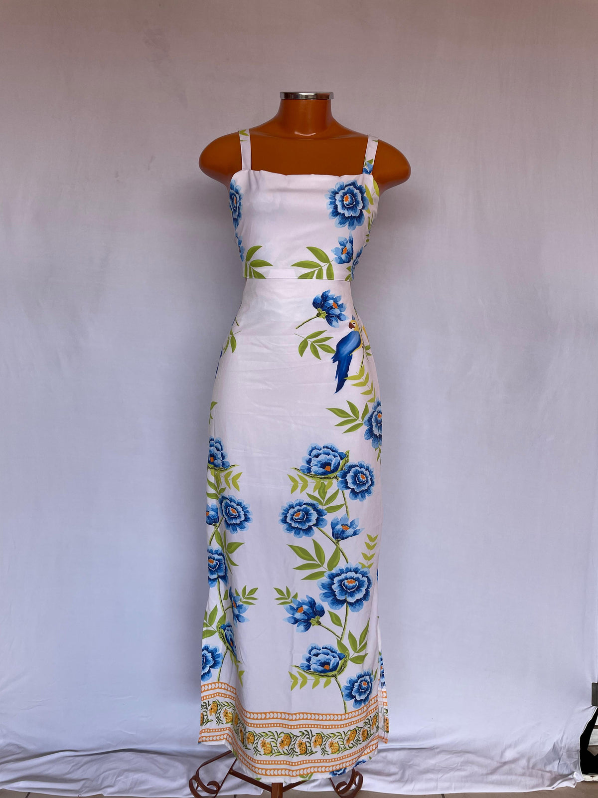Vestido Louise Longo Feminino Estampado Estilo Farm