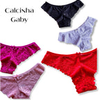 Calcinha Gaby (Calcinha Charme Rendada Semi Fio)