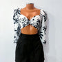 Branco C/ Preto Flor
