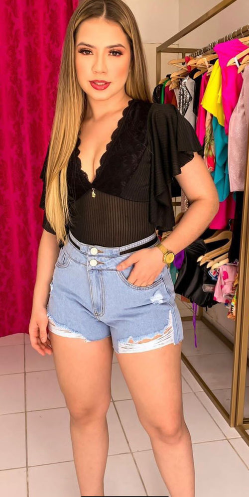 Body Angel  (Bory Luxo com Mangas de Tule).