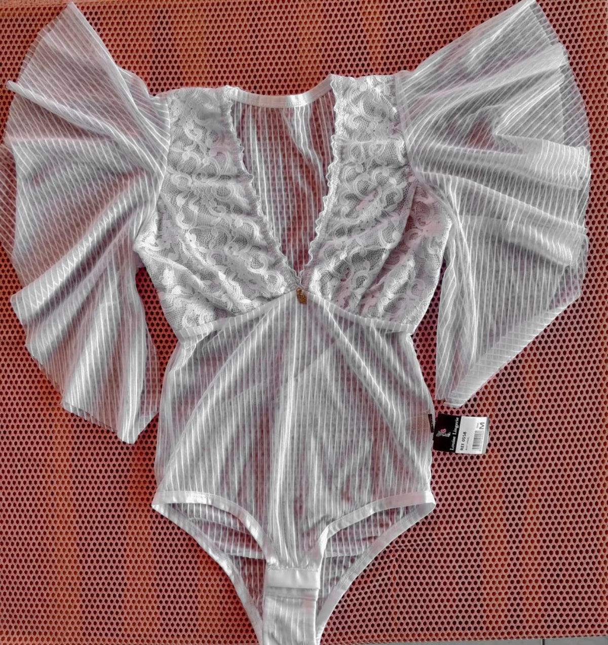 Body Angel  (Bory Luxo com Mangas de Tule).