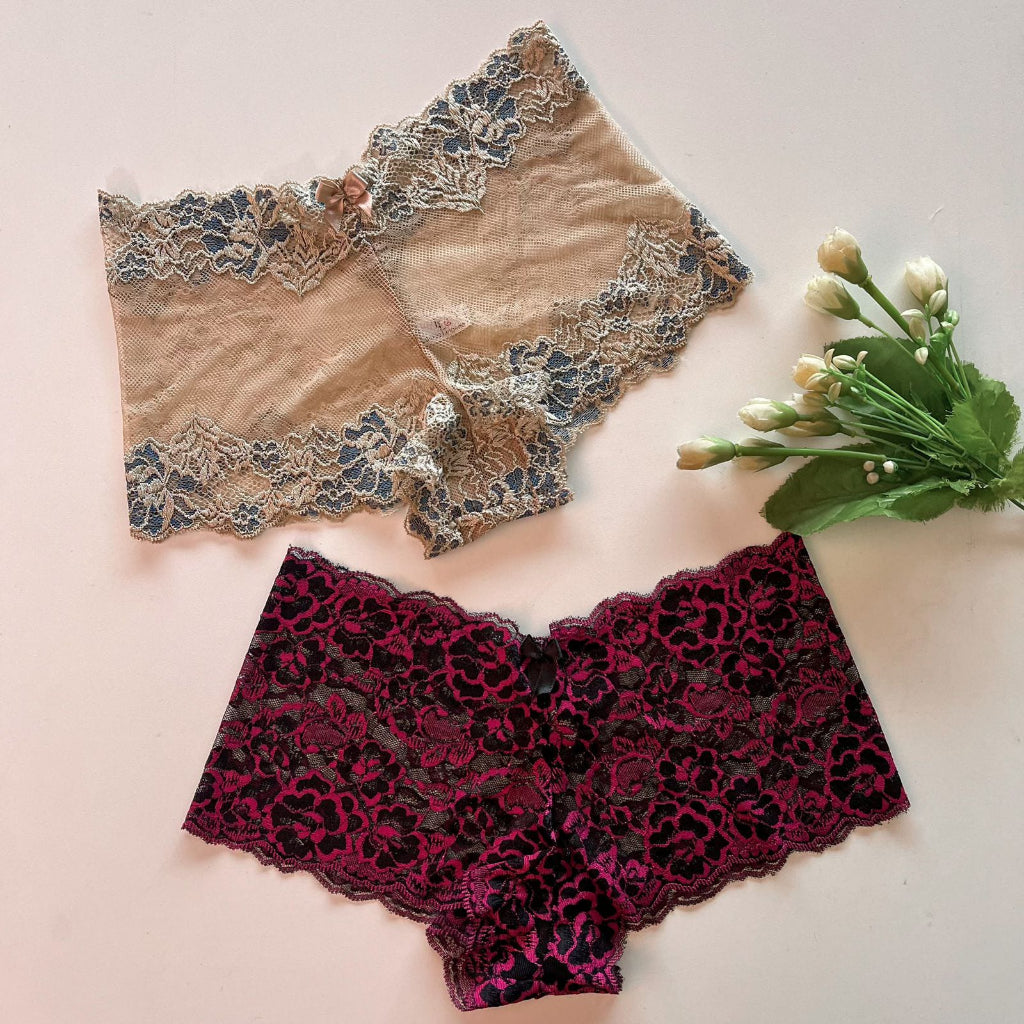 Caleçon Lingerie Calcinha Renda Revenda Feminino Calesson Shortinho Sexy