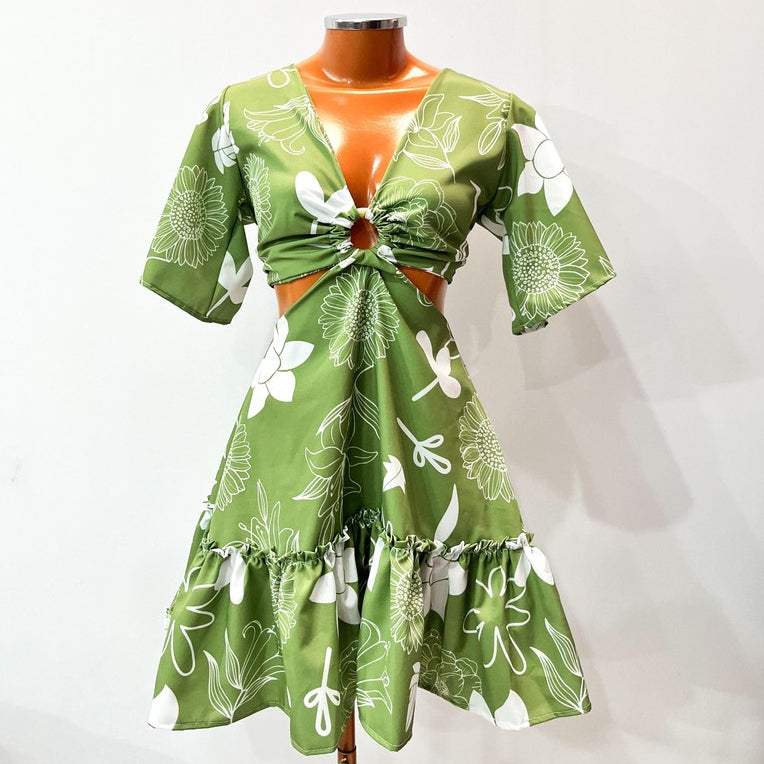 Vestido Elisa Estampado - Estilo Farm Tendência Paty (Virtual)