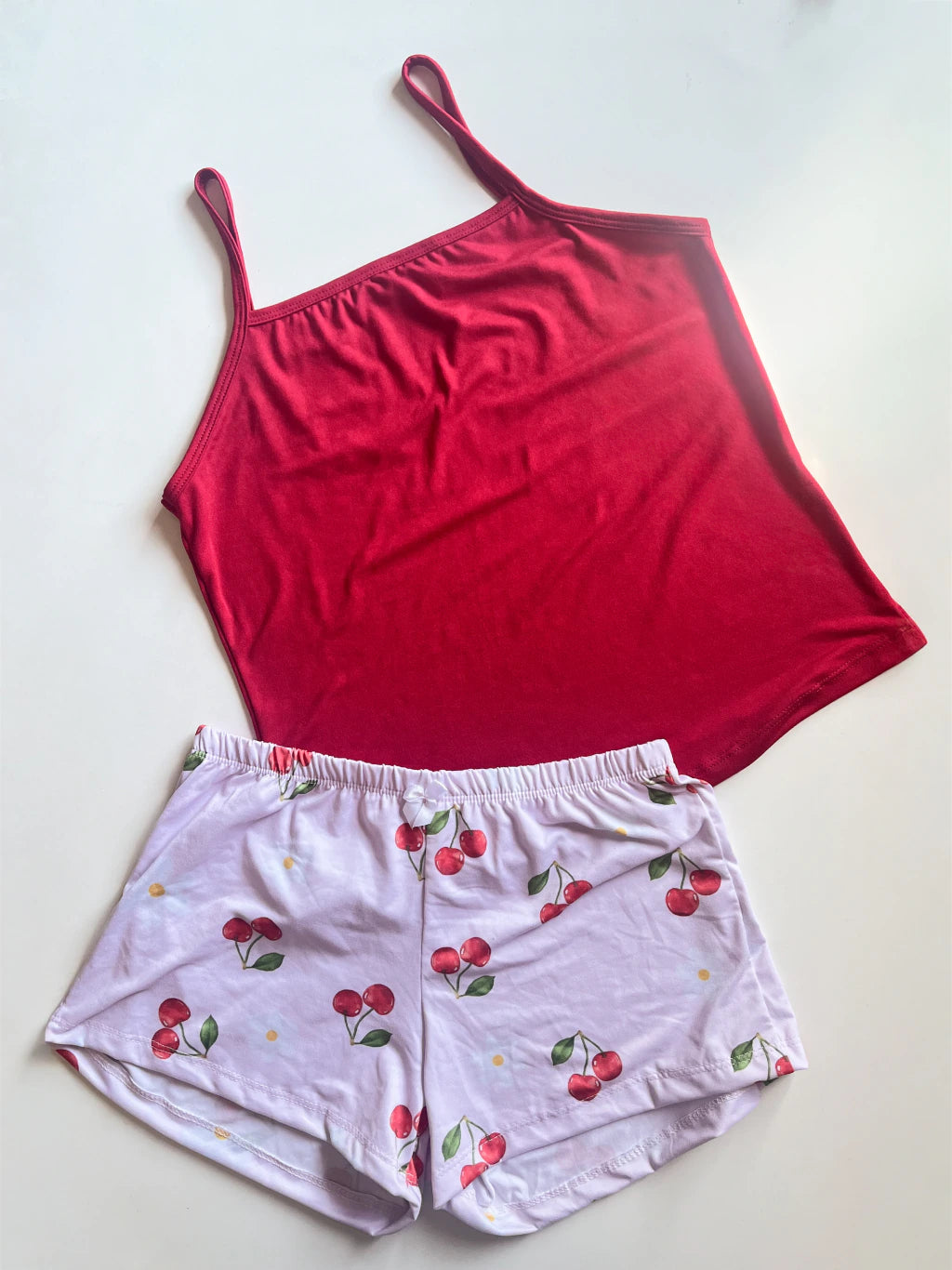 Baby Doll Ana no suede com estampas divertidas e alças finas