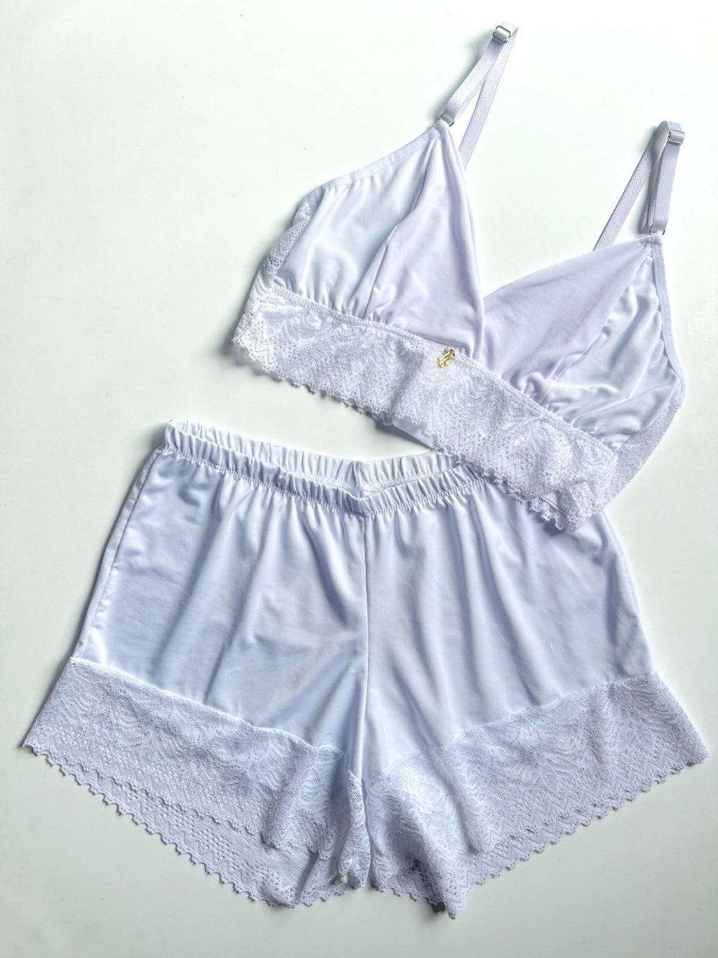 Baby Doll Andressa Adulto Microfibra e Renda Sensual